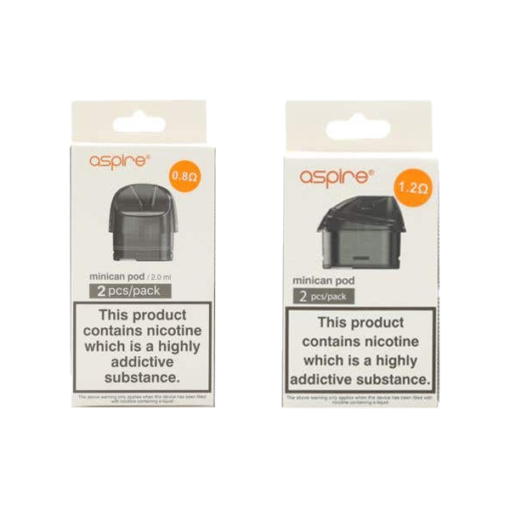 Aspire Minican Replacement Pods Two Pack 2ml (0.8Ohm/1.2Ohm) - Image 2