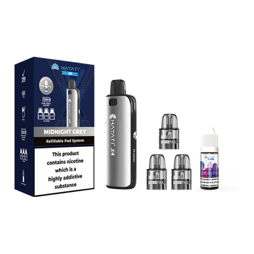 Hayati X4 Refillable Pod Vape Kit  Includes 1X Nic Salts 20mg + 3x Refillable Pods - Image 4