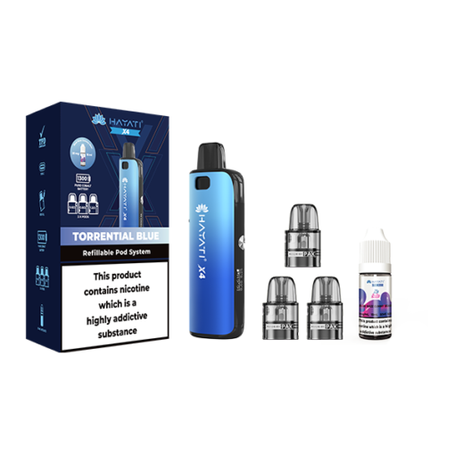 Hayati X4 Refillable Pod Vape Kit  Includes 1X Nic Salts 20mg + 3x Refillable Pods - Image 2