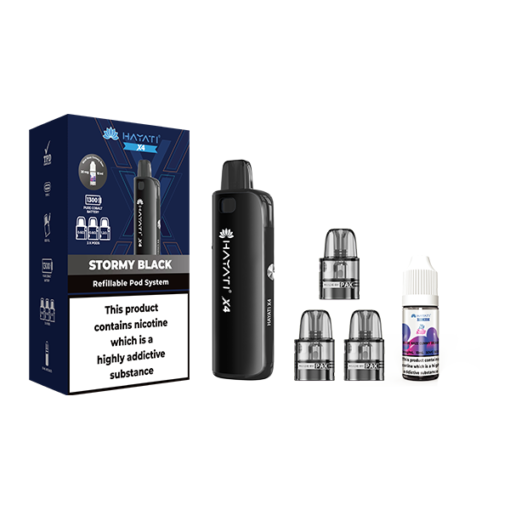 Hayati X4 Refillable Pod Vape Kit  Includes 1X Nic Salts 20mg + 3x Refillable Pods - Image 6