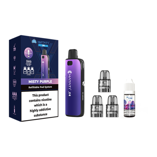 Hayati X4 Refillable Pod Vape Kit  Includes 1X Nic Salts 20mg + 3x Refillable Pods - Image 3