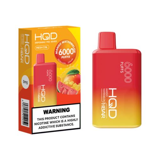 0mg HQD HBAR Disposable Vape Device 6000 Puffs - Image 2