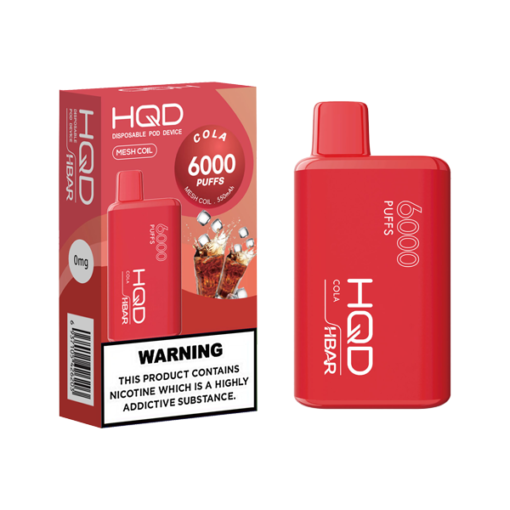 0mg HQD HBAR Disposable Vape Device 6000 Puffs - Image 4