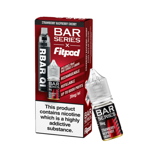 20mg Bar Series x Fitpod RBAR QI Refillable Disposable Vape & 10ml Nic Salt - 6000 Puffs - Image 3