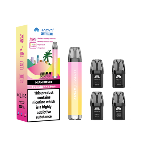 20mg Hayati Remix 4in1 2400 Pod Kit 2400 Puffs - Image 2