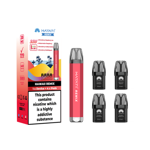 20mg Hayati Remix 4in1 2400 Pod Kit 2400 Puffs - Image 4