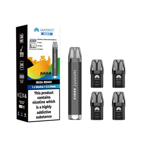 20mg Hayati Remix 4in1 2400 Pod Kit 2400 Puffs - Image 8