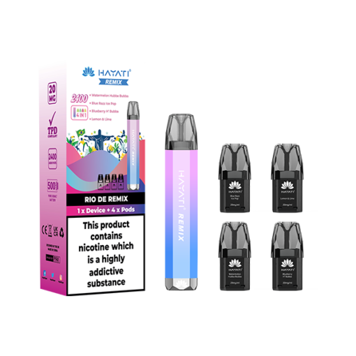 20mg Hayati Remix 4in1 2400 Pod Kit 2400 Puffs - Image 9