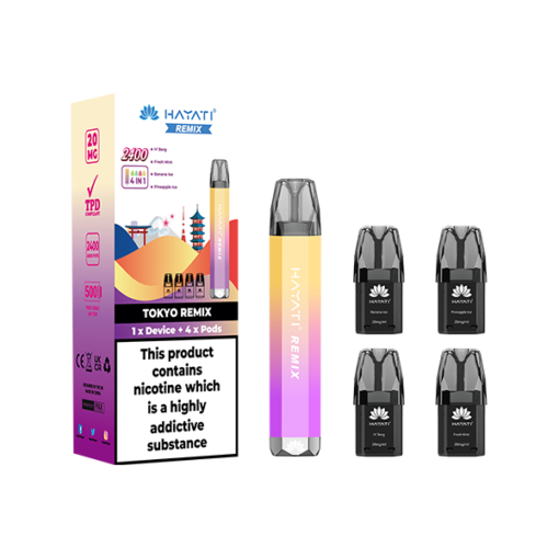 20mg Hayati Remix 4in1 2400 Pod Kit 2400 Puffs - Image 7