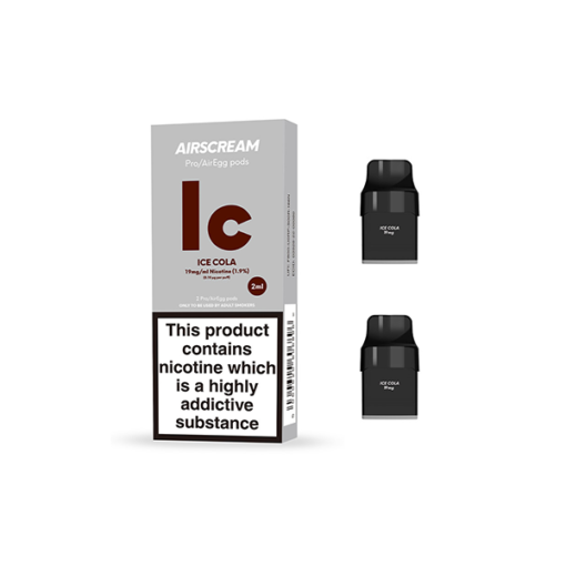 19mg AIRSCREAM Air Pre Filled Pods 2PCS 1.2Ω 2ml ( Compatible With  AirsPops Pro & AirEgg ) - Image 4