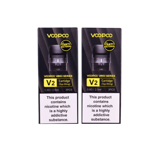 VooPoo Vinci V2 Replacement Cartridge Pods 0.8Ω/1.2Ω - 3Pcs - Image 2