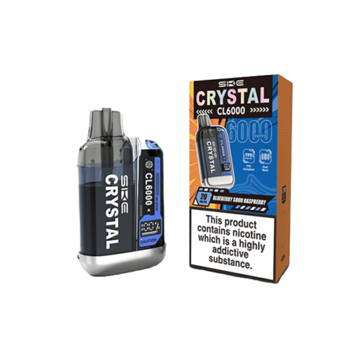 20mg SKE Crystal CL6000 Disposable Rechargeable Vape Kit 6000 Puffs - Image 9