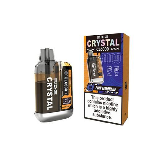 20mg SKE Crystal CL6000 Disposable Rechargeable Vape Kit 6000 Puffs - Image 2