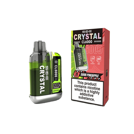 20mg SKE Crystal CL6000 Disposable Rechargeable Vape Kit 6000 Puffs - Image 8