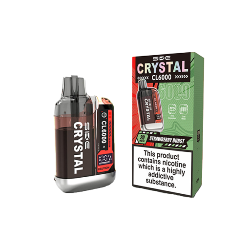 20mg SKE Crystal CL6000 Disposable Rechargeable Vape Kit 6000 Puffs - Image 4