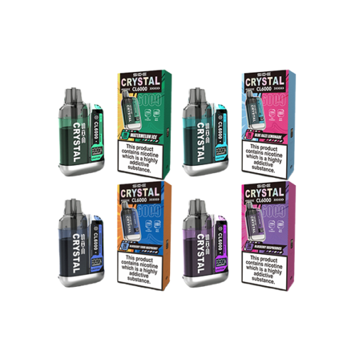 20mg SKE Crystal CL6000 Disposable Rechargeable Vape Kit 6000 Puffs - Image 5