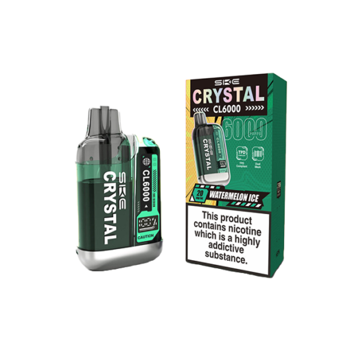 20mg SKE Crystal CL6000 Disposable Rechargeable Vape Kit 6000 Puffs - Image 3