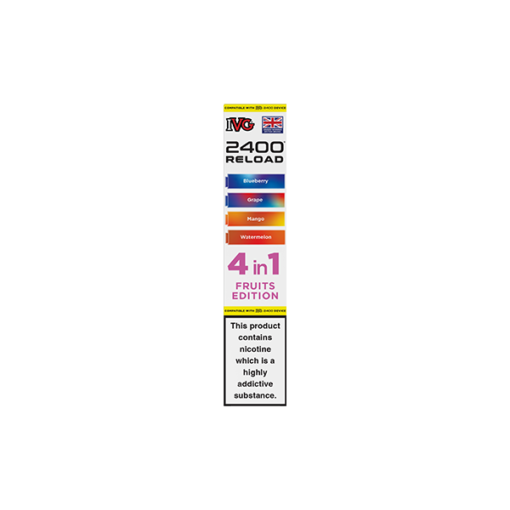 20mg IVG 2400 Reload Multi Edition Prefilled Pods 2ml 2400 Puffs - 4 Pcs - Image 2