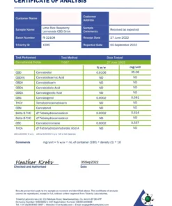 Alternative view of 12 x Little Rick 32mg CBD Sparkling 330ml Raspberry Lemonade