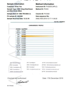 Alternative view of 12 x TRIP 15mg CBD Infused Elderflower & Mint Drink 250ml