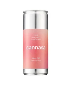 Cannasa Botanical 12 x Rose & Raspberry CBD Soft Drink Can 250ml